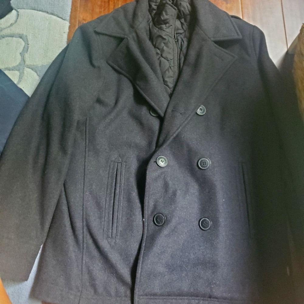 Levis Wool Jacket Size Medium With Insert In Gray - image 1